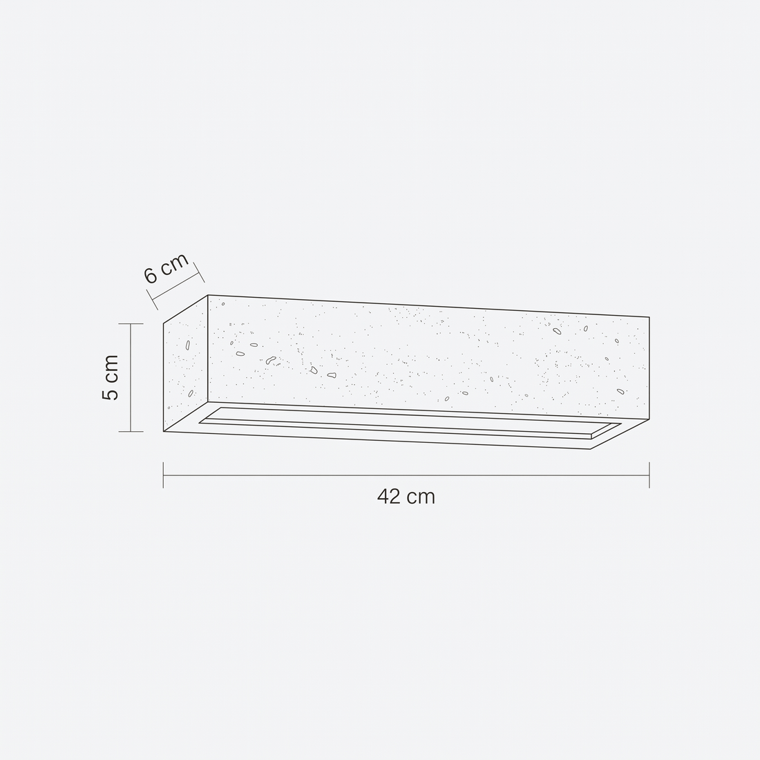 Dimensions de Applique d'Extérieur Rectangulaire en Travertin