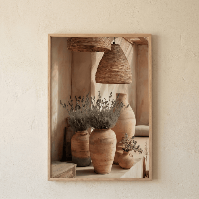 Poster Töpferwaren & mediterraner Lavendel