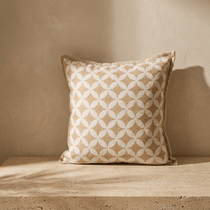 Fodera per cuscino jacquard con motivo a rosone