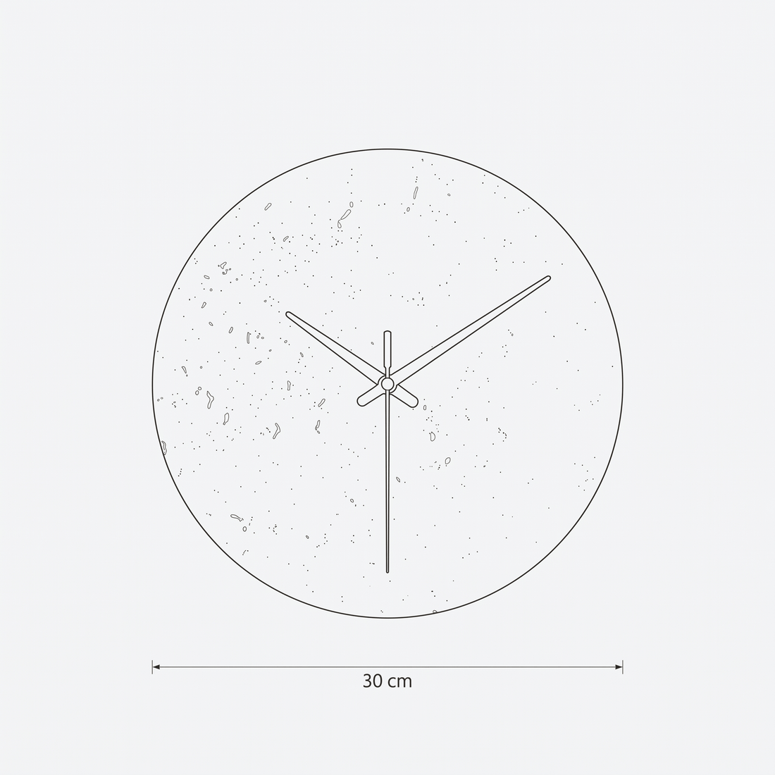 Dimensions de Horloge Murale Lumineuse en Travertin