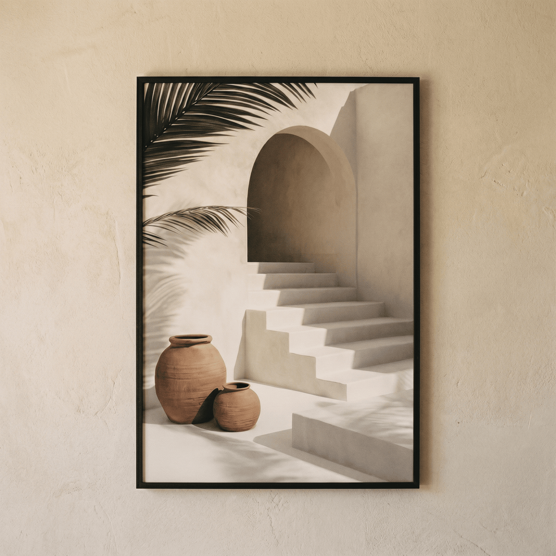Affiche Escalier & Arche Cycladique