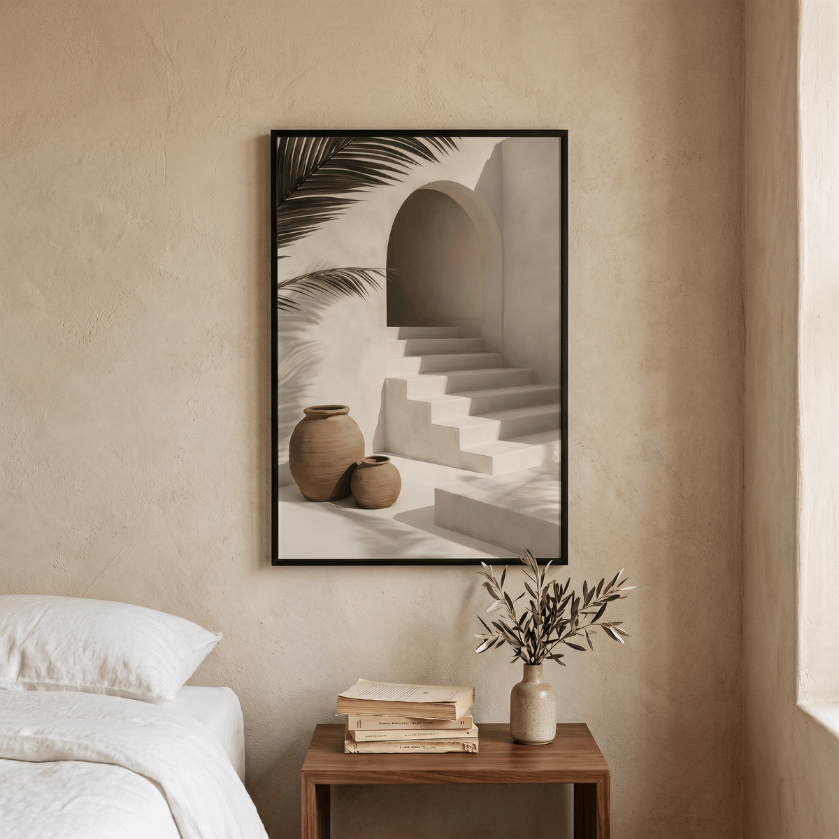 Affiche Escalier & Arche Cycladique