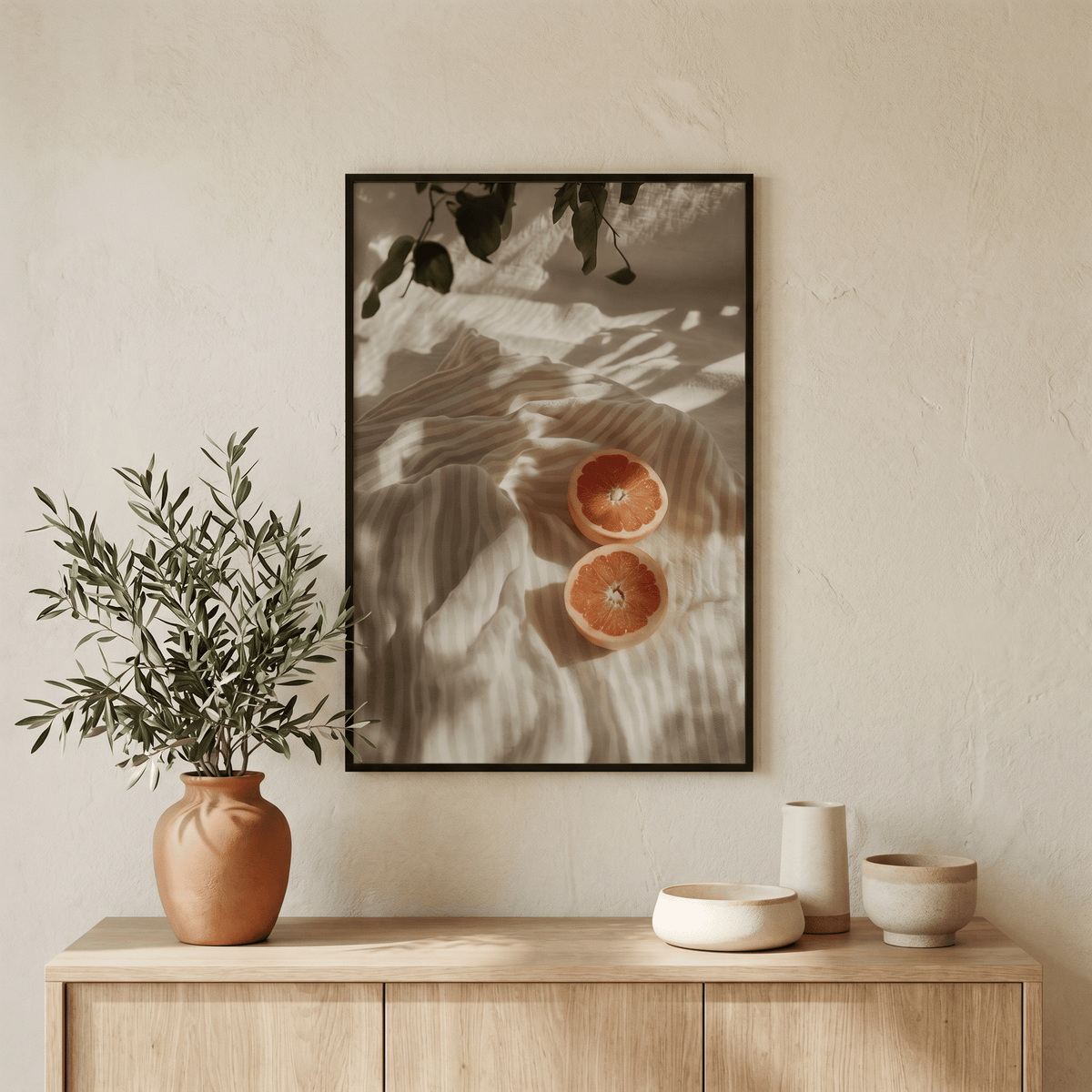 Affiche Photo Agrumes en Lumière Méditerranéenne