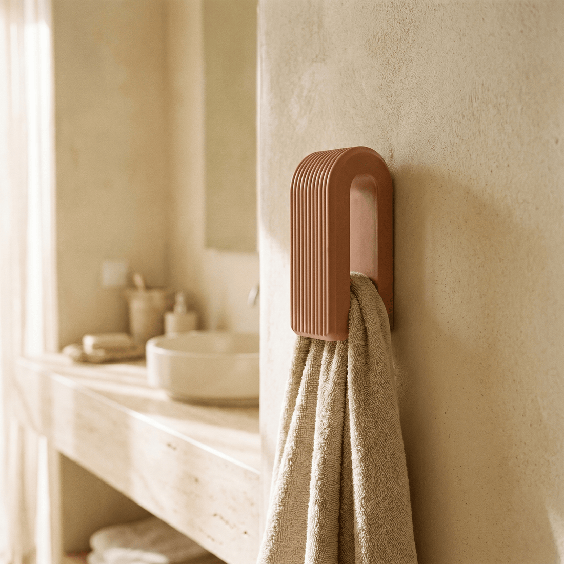 Crochet Porte Serviette Arche en Terracotta