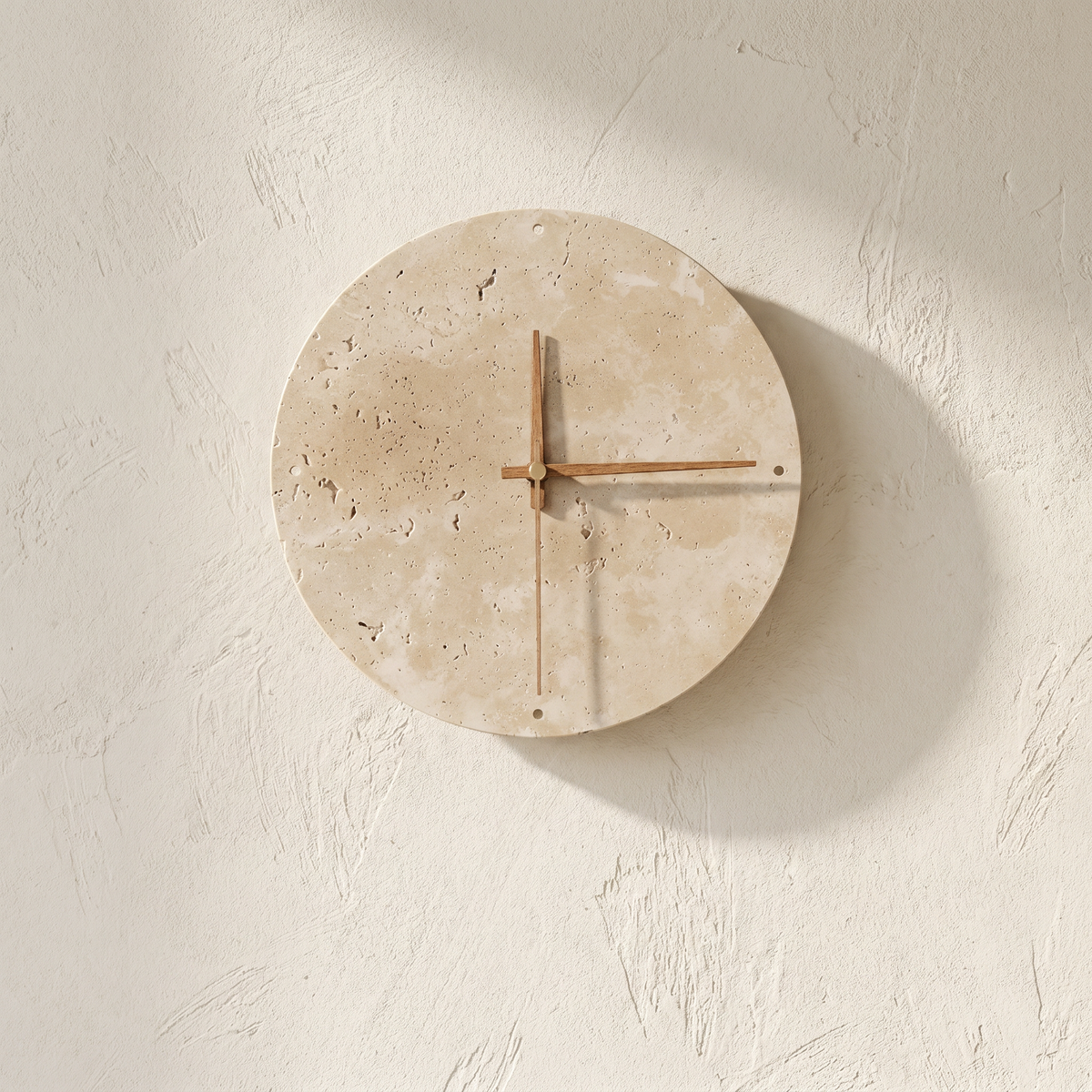 Horloge Murale Lumineuse en Travertin