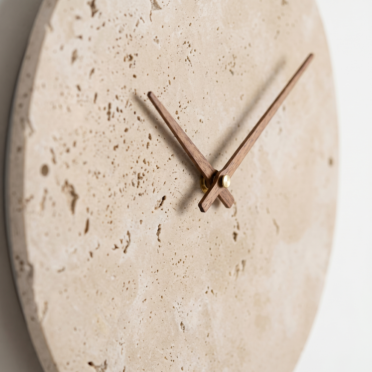 Horloge Murale Lumineuse en Travertin