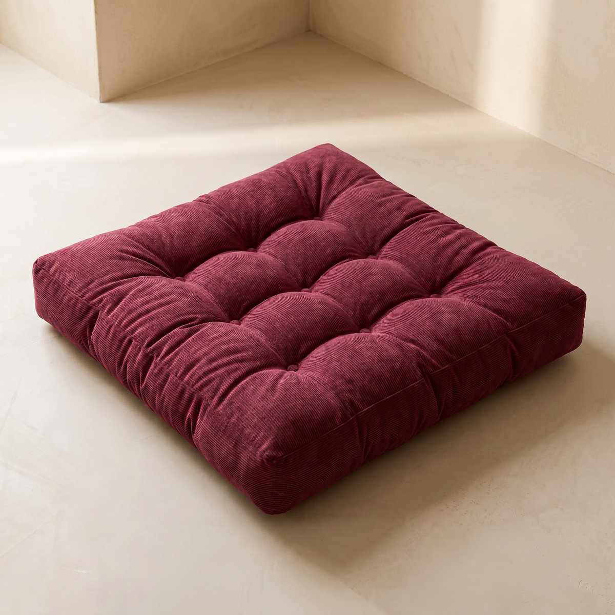 Coussin de Sol Carré Capitonné