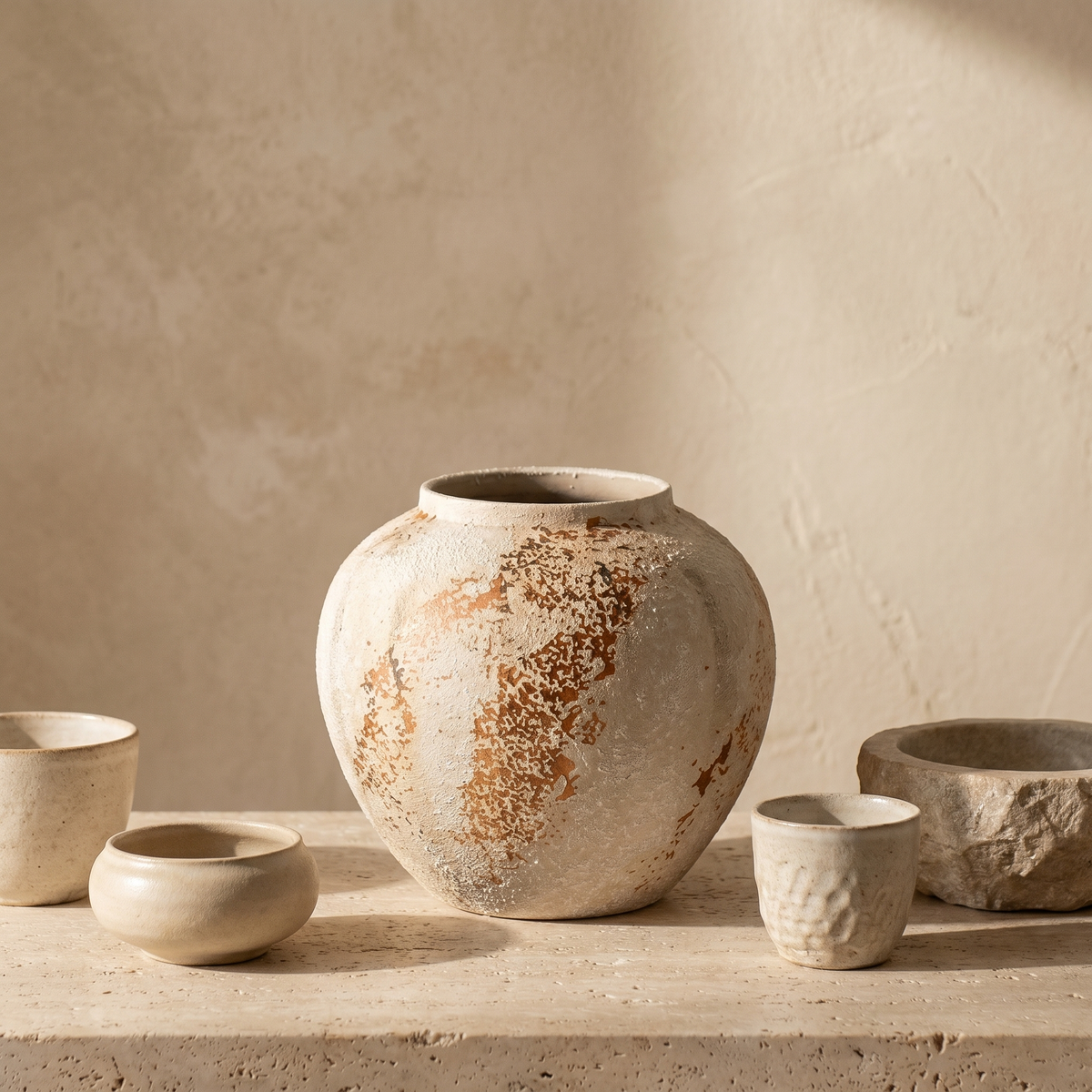 Vase en Céramique Mouchetée