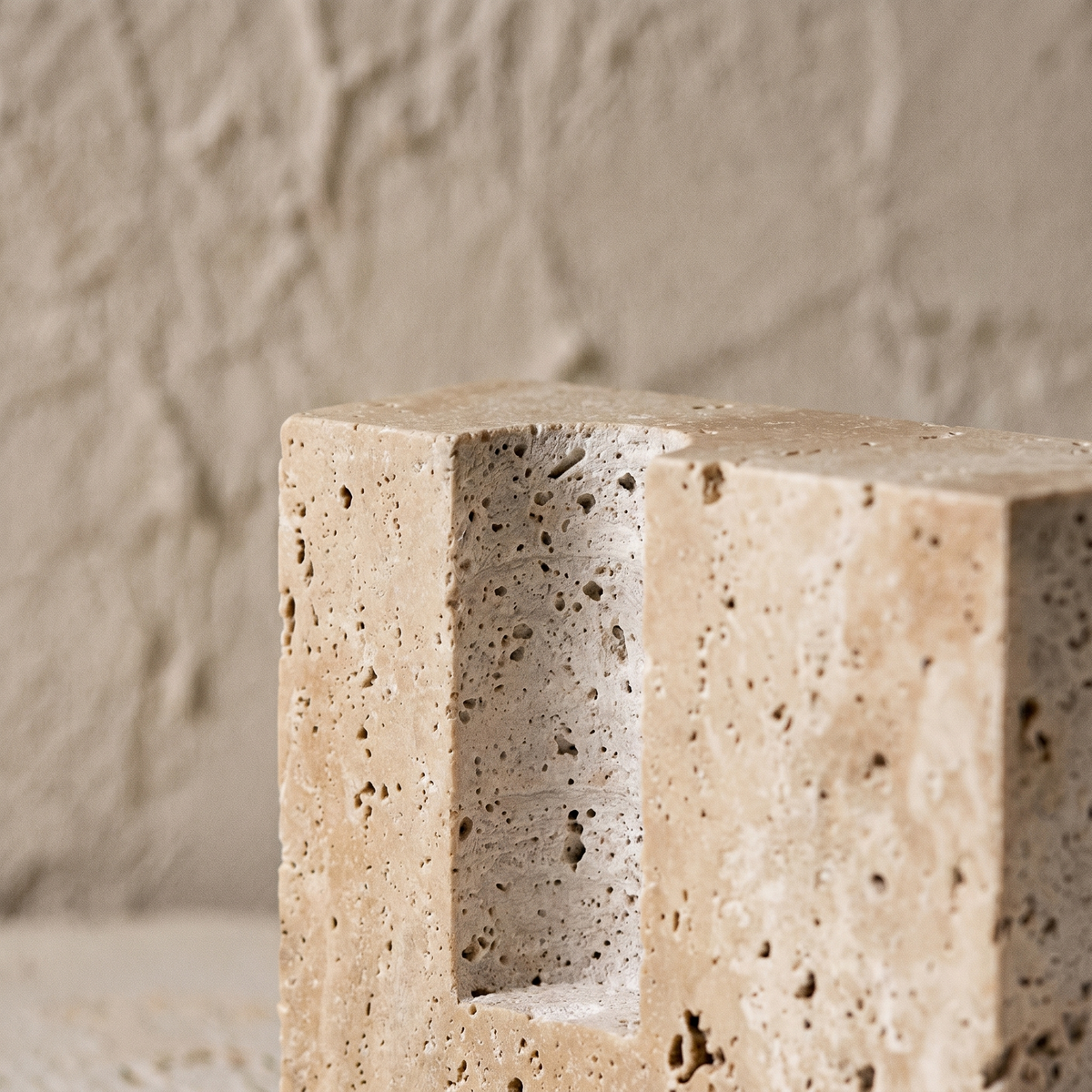 Bougeoir Rectangulaire en Travertin