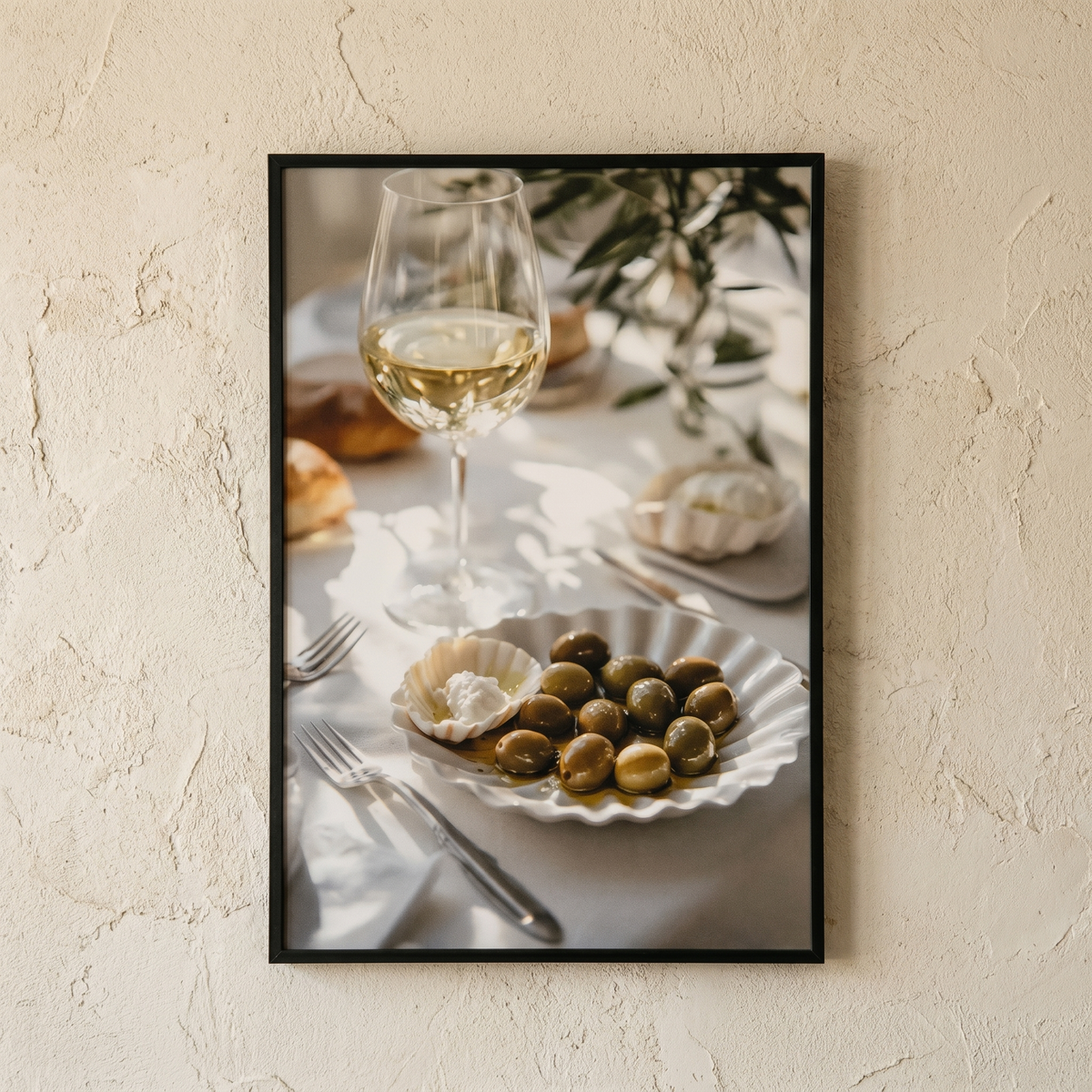 Affiche Table Méditerranéenne aux Olives