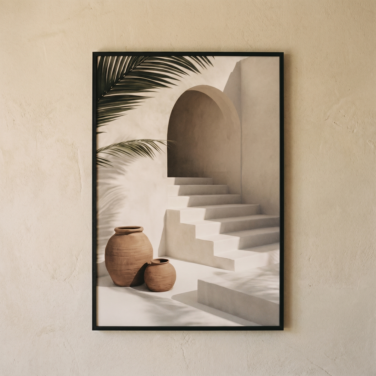 Affiche Escalier & Arche Cycladique