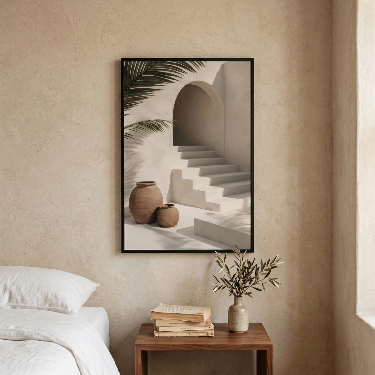 Affiche Escalier & Arche Cycladique