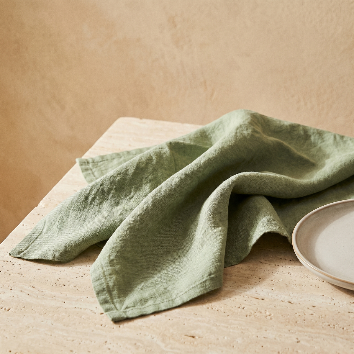 Lot de 6 Serviettes de Table en Coton Lavé