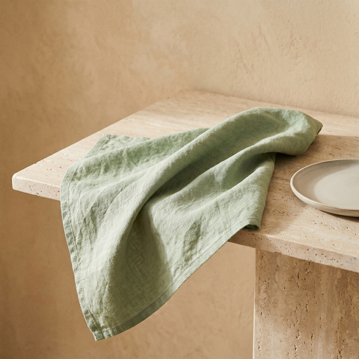 Lot de 6 Serviettes de Table en Coton Lavé