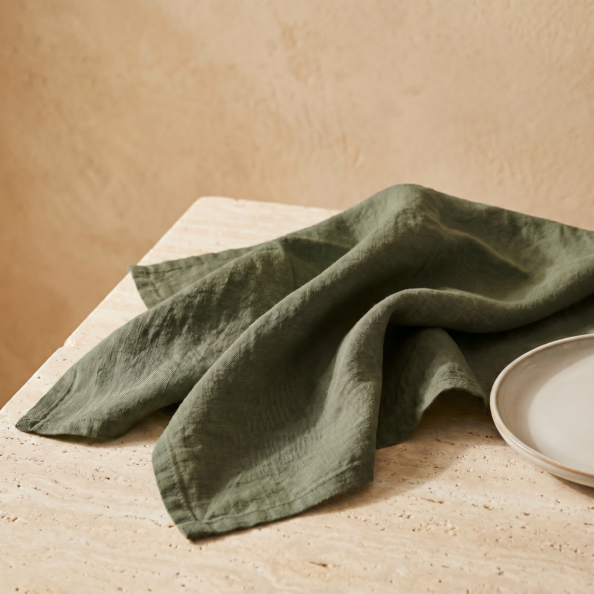 Lot de 6 Serviettes de Table en Coton Lavé