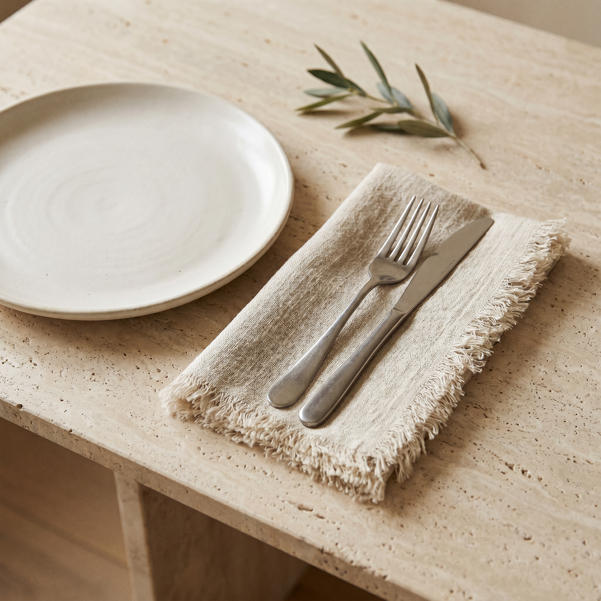 Lot de 12 Serviettes de Table en Gaze de Coton