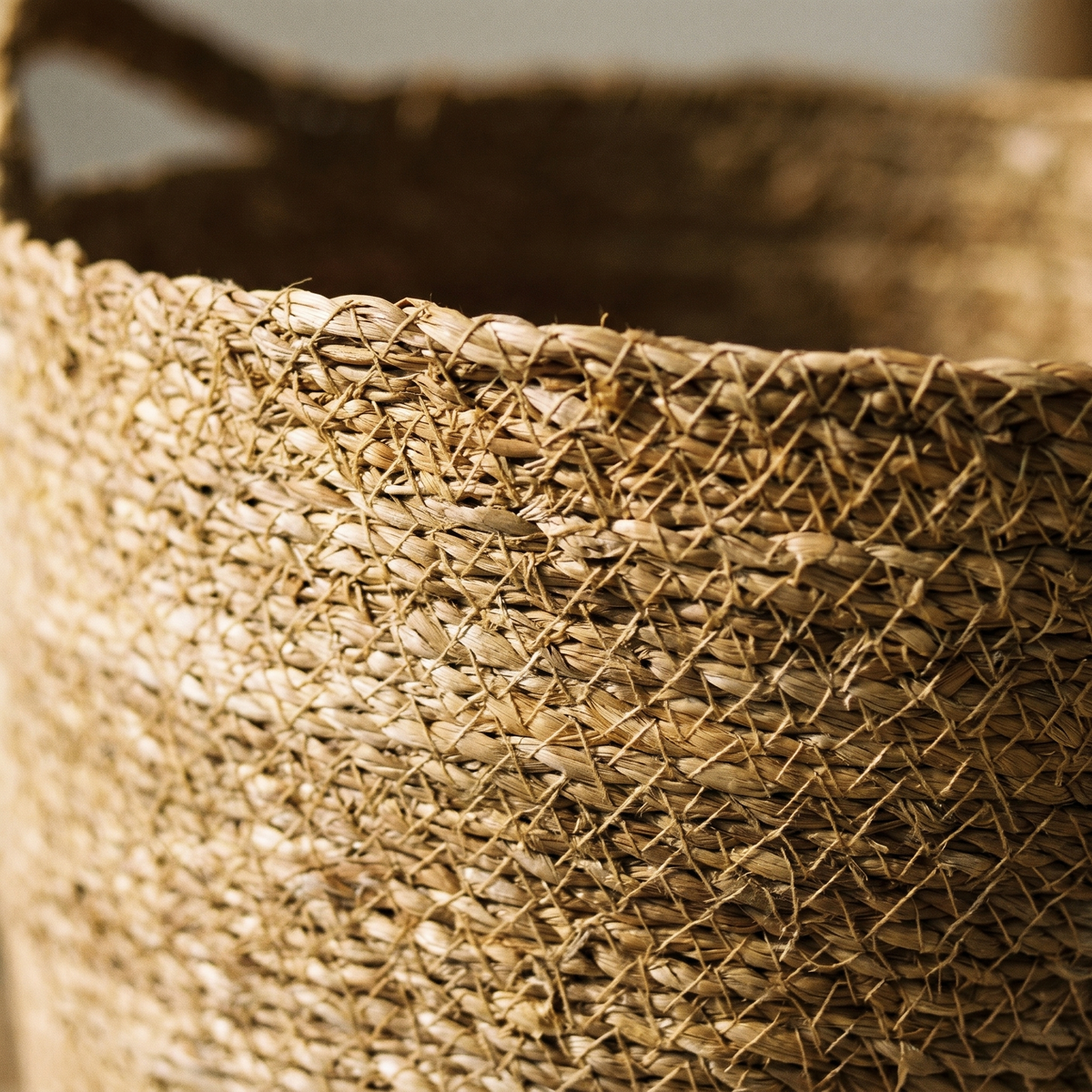 Panier Cache-Pot en Jonc de Mer Tressé