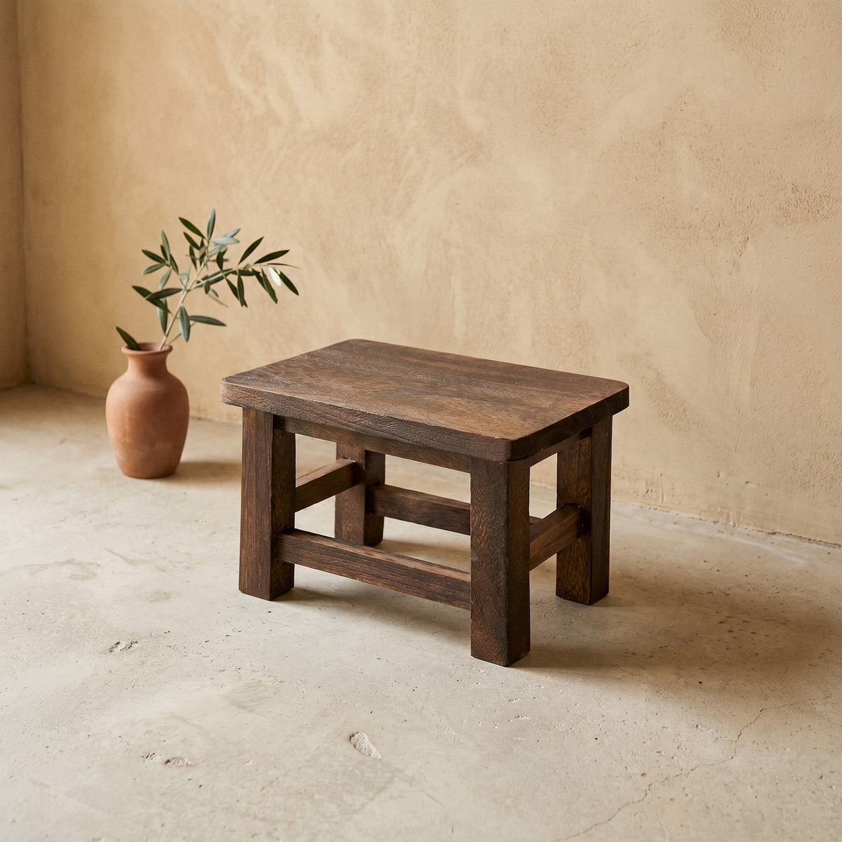 Tabouret Marchepied en Bois Massif