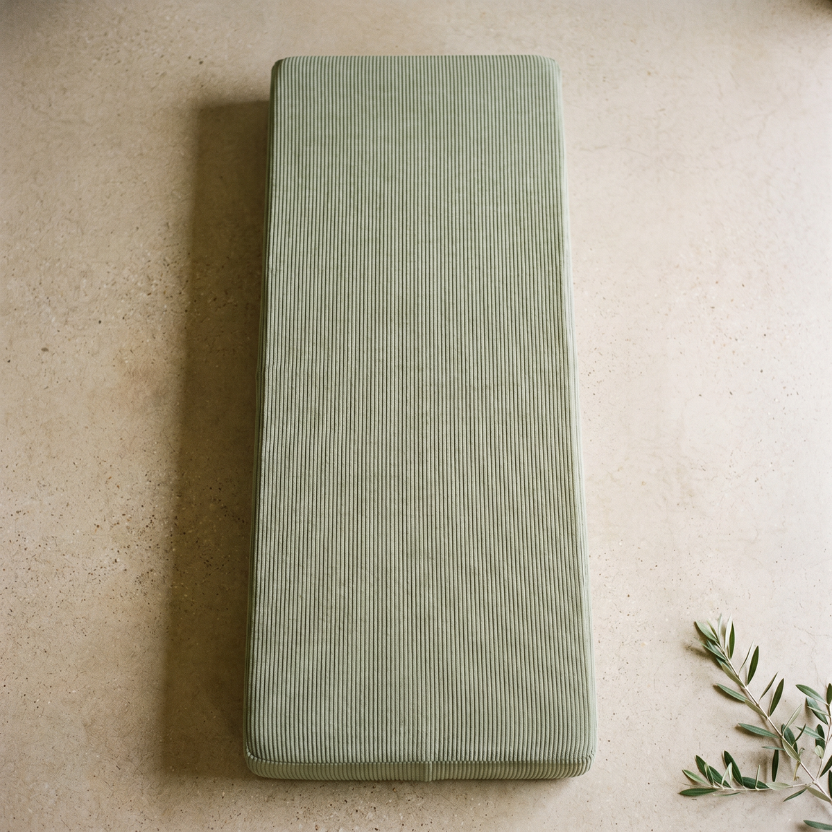 Coussin d'Assise Rectangulaire en Velours Côtelé