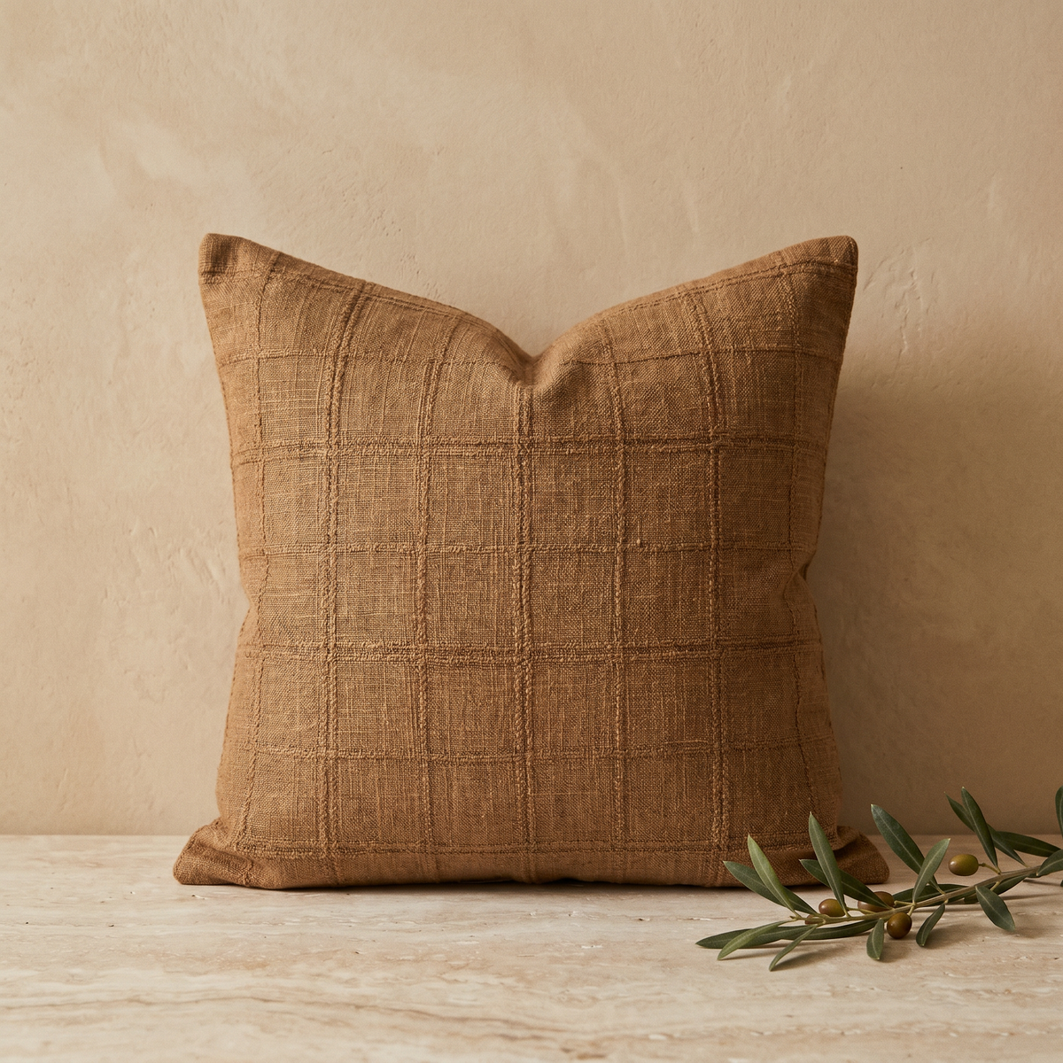 Housse de Coussin à Carreaux