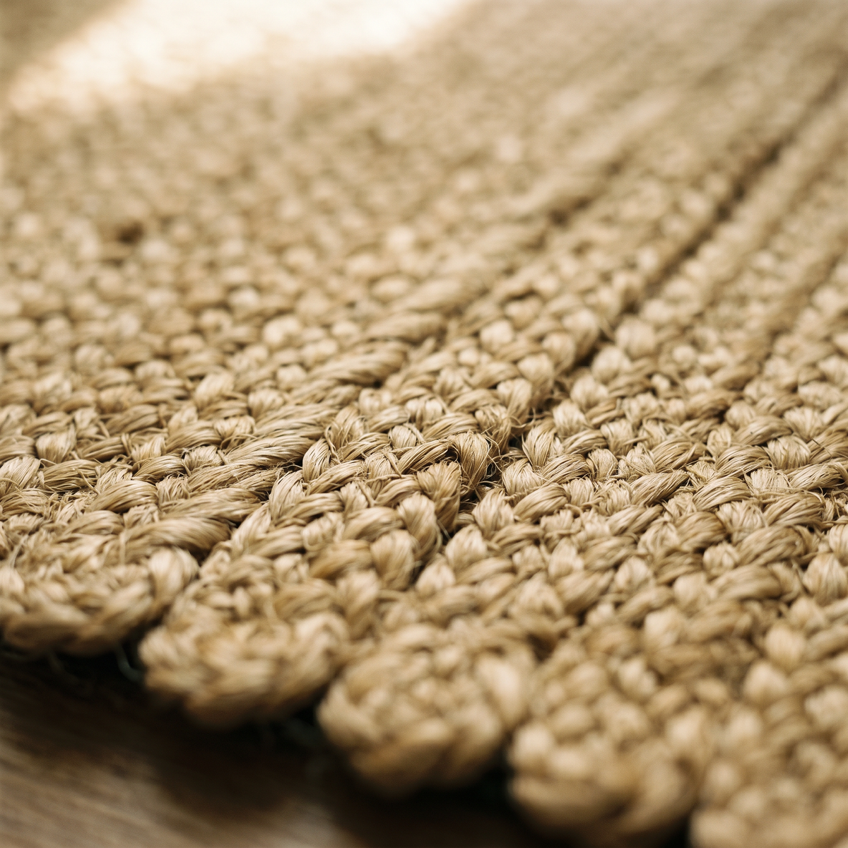 Tapis en Jute à Grosses Mailles Naturel