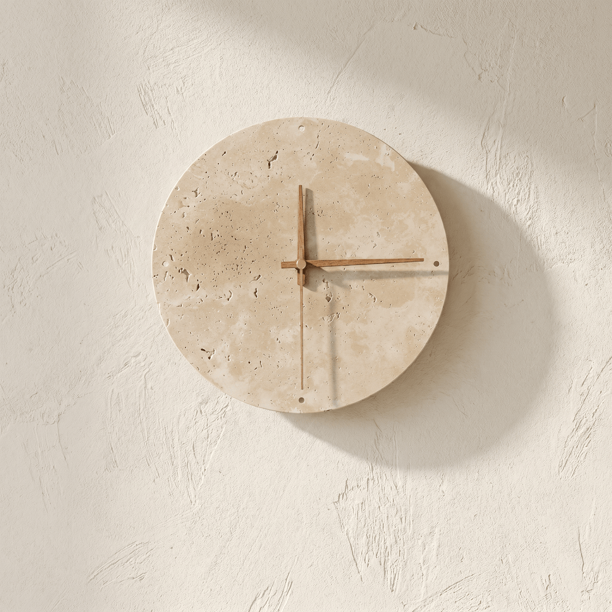 Horloge Murale Lumineuse en Travertin