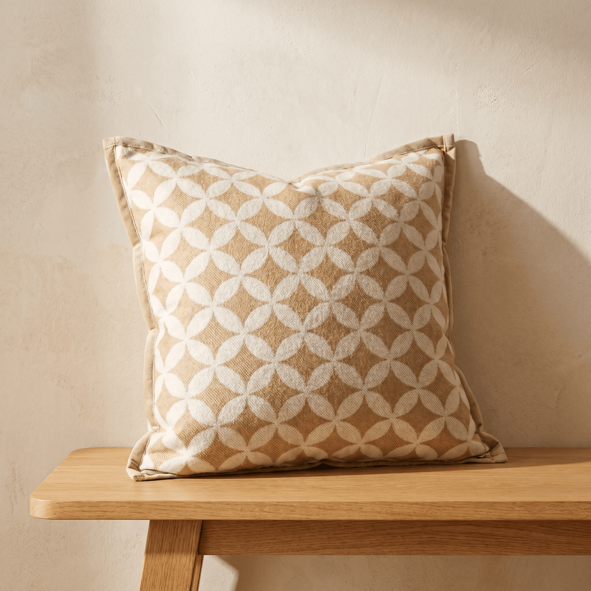 Fodera per cuscino jacquard con motivo a rosone