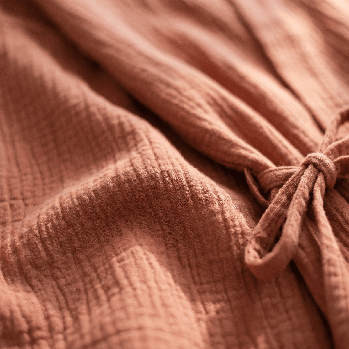 Accappatoio donna lungo in garza di cotone collo kimono