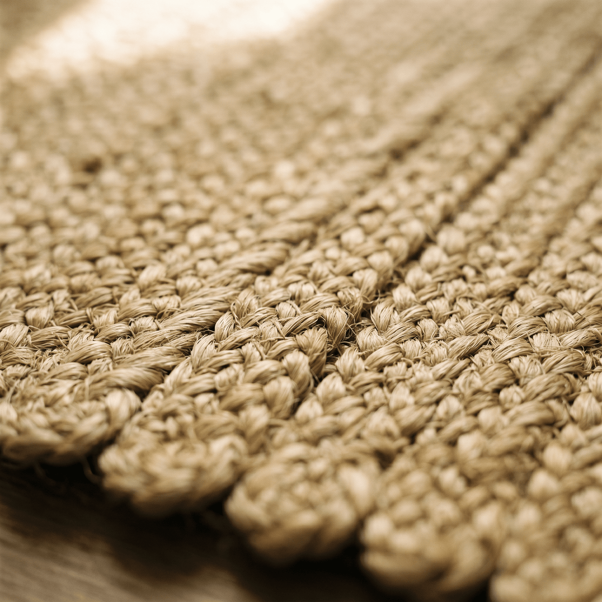 Tapis en Jute à Grosses Mailles Naturel