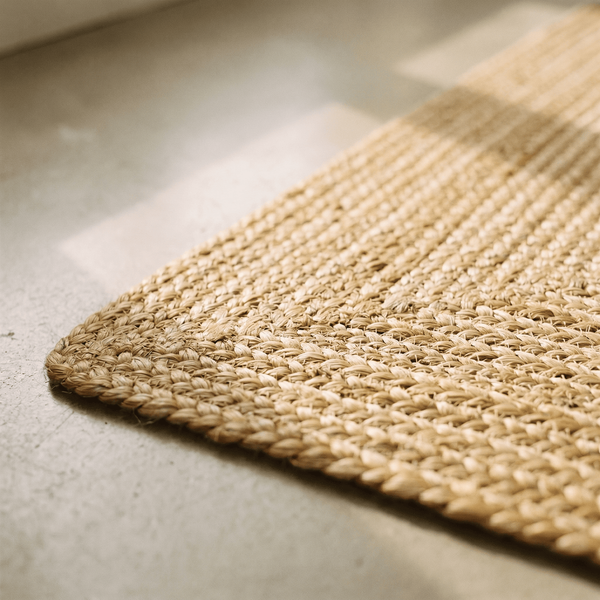 Tapis en Jute Tressé Naturel Antidérapant Rectangle